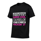 Counselor Tshirts Only Funny Counselor Womens Black Modern Humorous Letter Print  Wrinkle-resistant T-Shirt