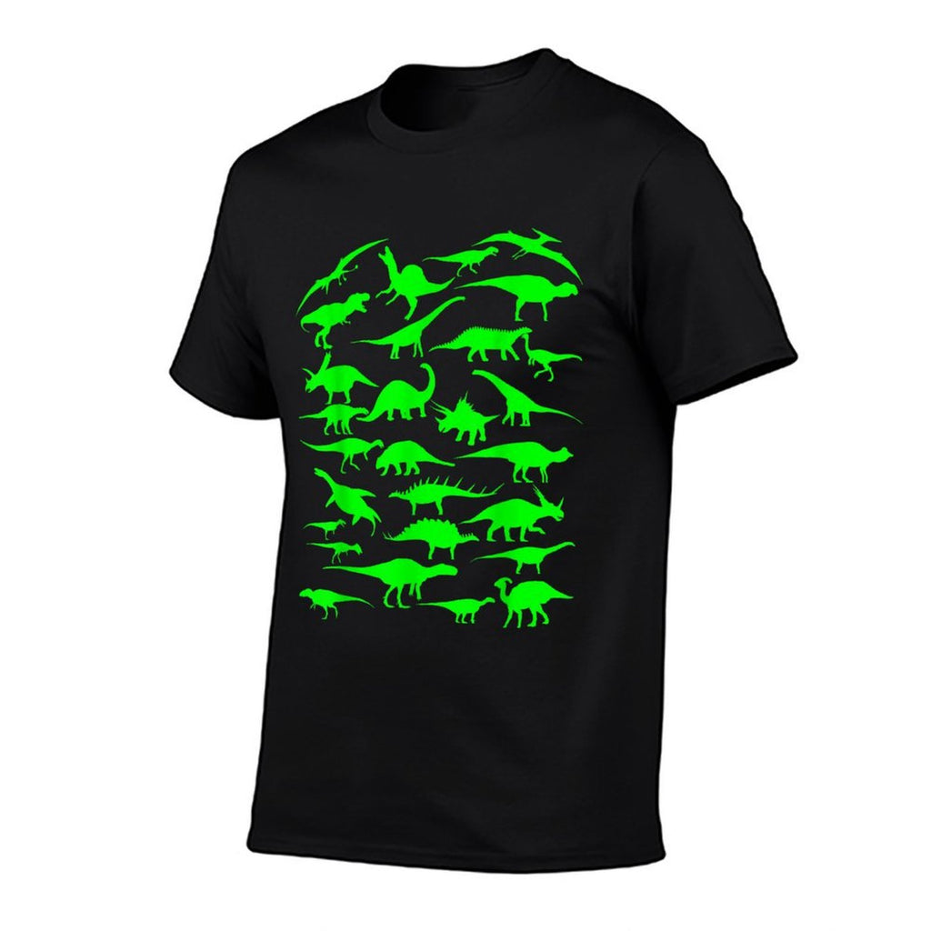 Funny Sheldon Nerdy Dinosaurs All Over Science Geek Gift  Eco-friendly Material T-Shirt