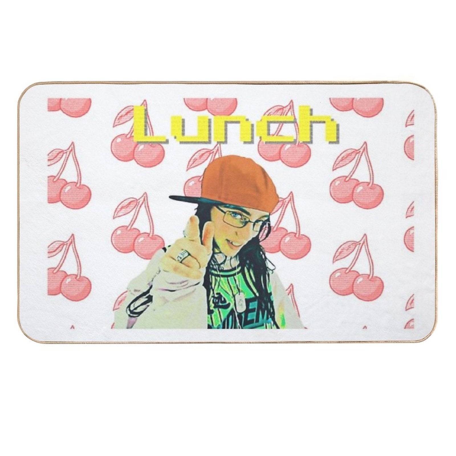 Fan Made Billie Eilish LUNCH Merch  Eco-Friendly Bath Mat