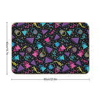 Neon Retro 90S Sprinkle Pattern  Anti-Trip Bath Mat
