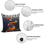 Campari Vintage Orange Peel Distressed Soft Anti-Pilling Throw Pillow