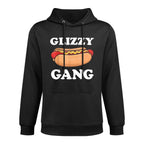 Glizzy Gang Funny Hot Dog Saying Glizzie Gobbler Meme Men Women Adjustable Hood Hoodie