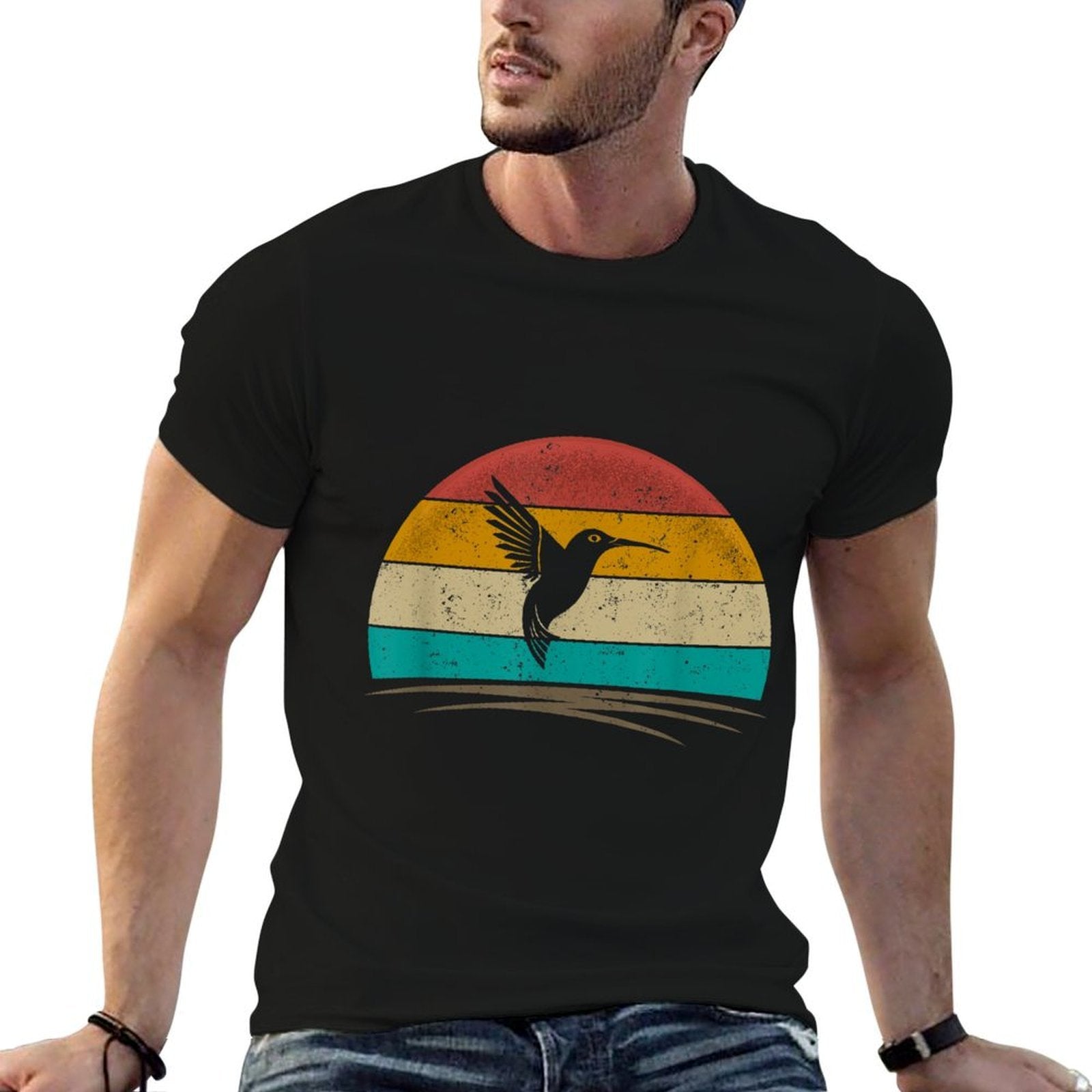 Retro Hummingbird Bird Watching Bird Hummingbird Lover  Versatile T-Shirt