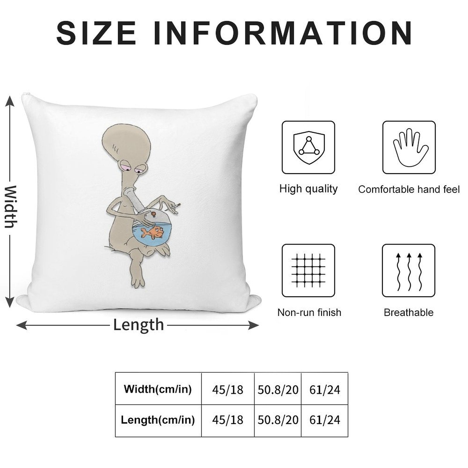 Roger Smokin' Up Soft High-Density Material Throw Pillow