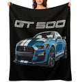 GT500 Mustang Shelby Cobra FORD PERFORMANCE BLUE Shrink-resistant Throw Blanket