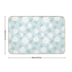 Cute Daisies on A Soft Green Background  Slip-Resistant Bath Mat