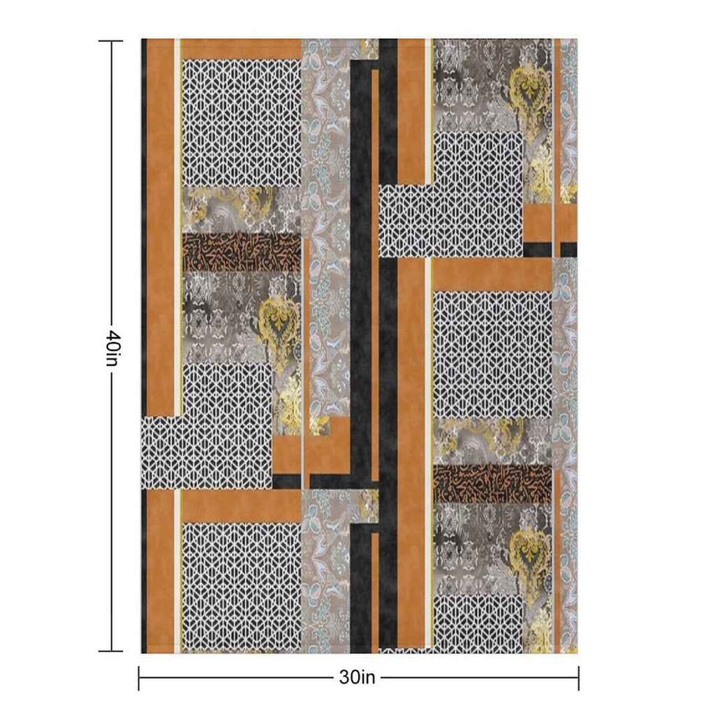 Ethnic Mixed Pattern Wrinkle-free Throw Blanket