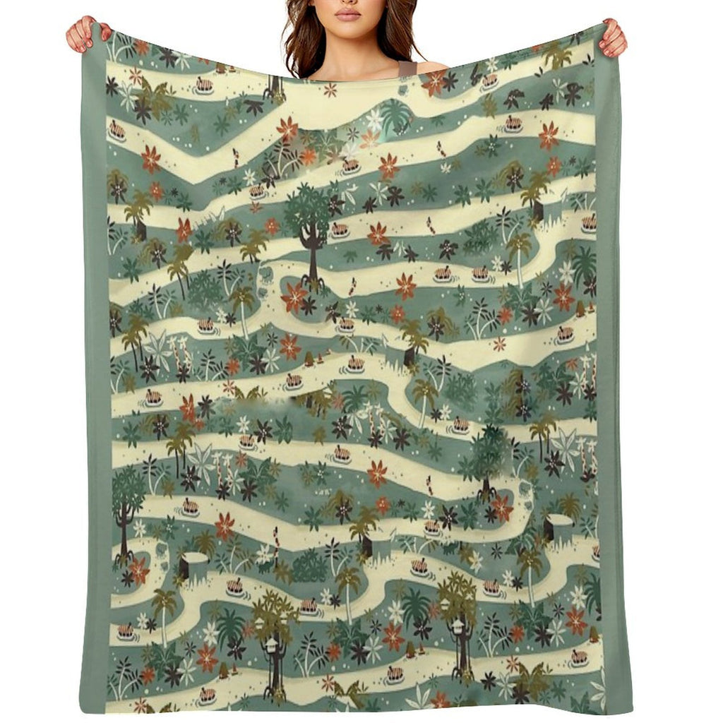 Jungle Cruise Print Sustainable Throw Blanket