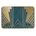 Art Deco Glamour - Teal And Gold  Stain-Proof Bath Mat