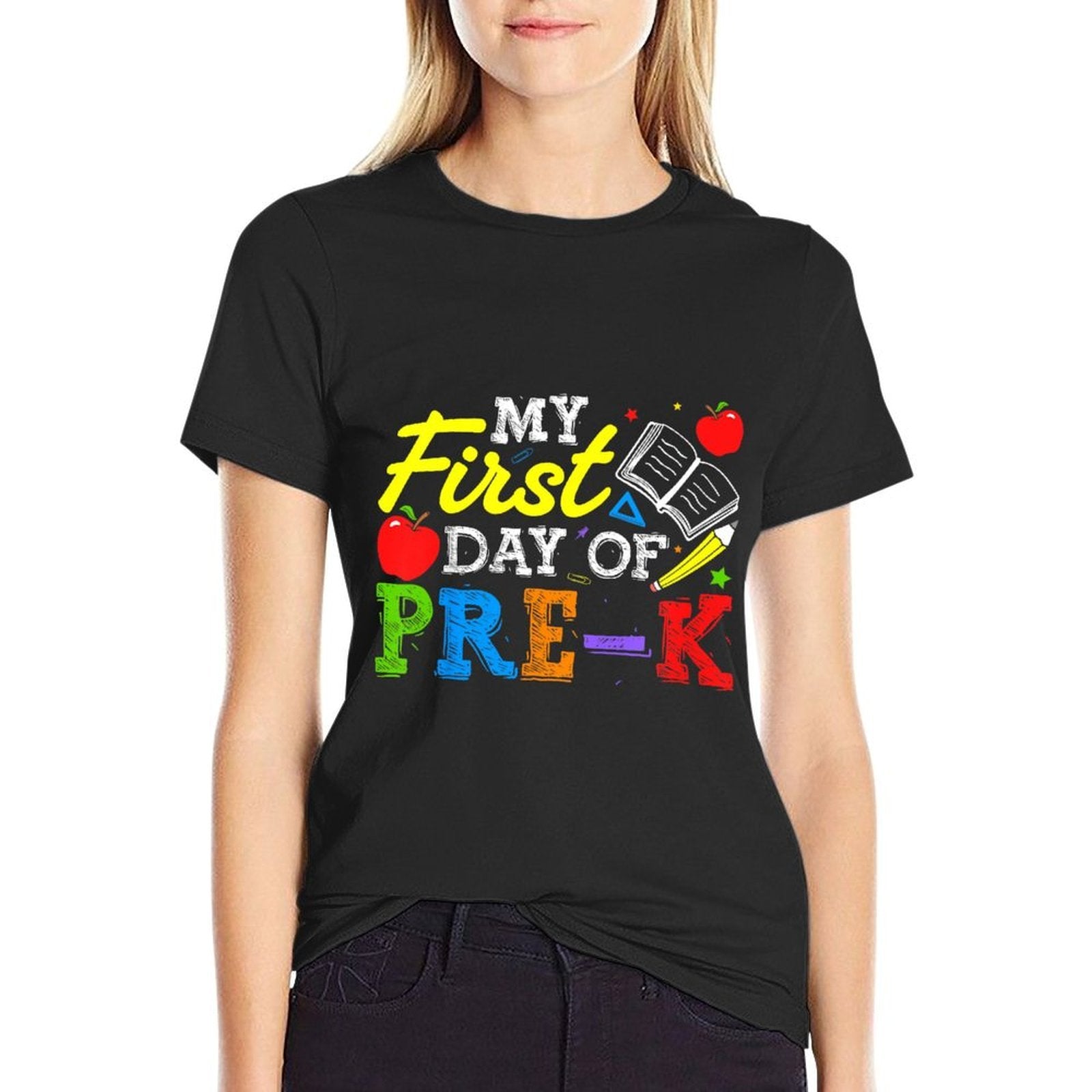 Kids First Day Of Pre-K  Fade-proof Color T-Shirt