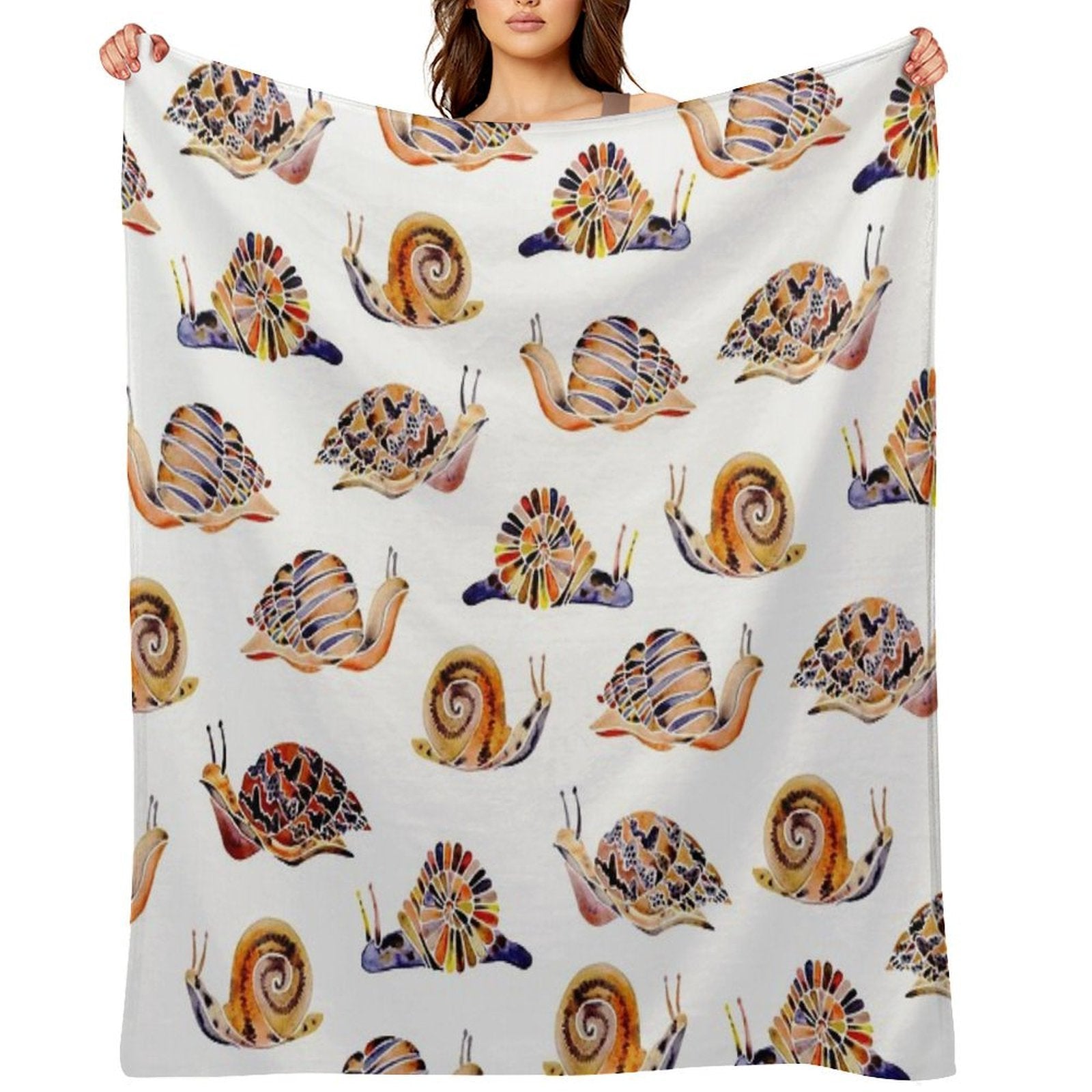Snail Collection Compact Throw Blanket