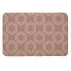 Hexagon Boho Minimalistic Home Decor Pattern  Easy Maintenance Bath Mat