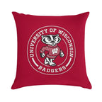 UW - Madison Circle Soft Hidden Zipper Throw Pillow