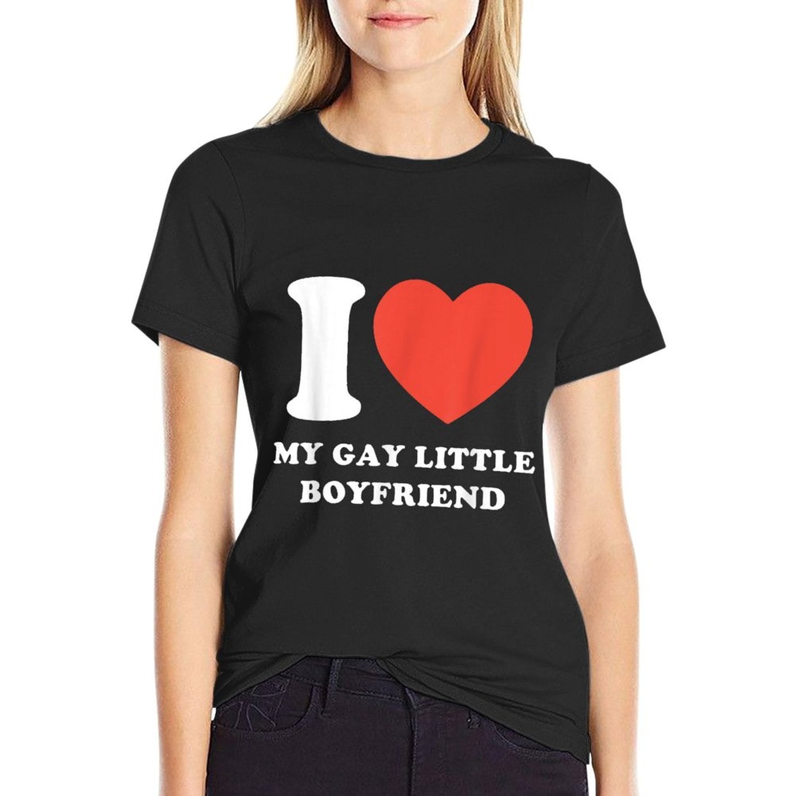 I Love My Gay Little Boyfriend Funny  Moisture-wicking T-Shirt