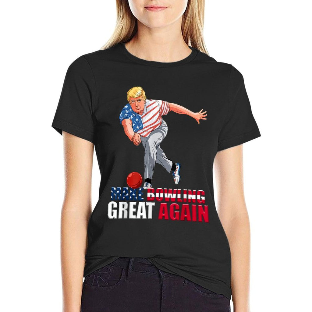 Funny Trump Bowling Make Bowling Great Again  Wrinkle-resistant T-Shirt