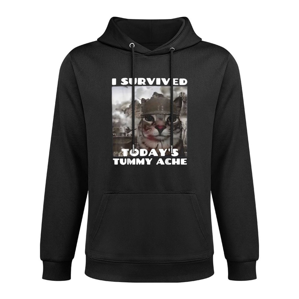I Survived Todays Tummy Ache Meme Tummy Ache Survivor IBS Layering Staple Hoodie