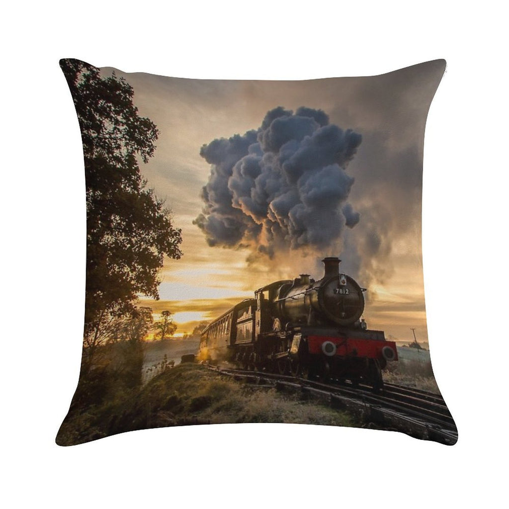 Early Morning Steam Soft Reinforced Edging Throw Pillow