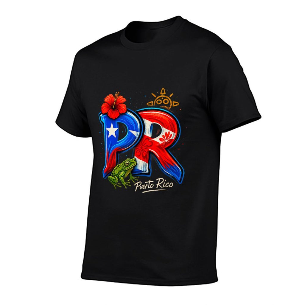 Puerto Rico PR Hibiscus Coqui Frog Rican Heritage Culture  Vintage-inspired T-Shirt