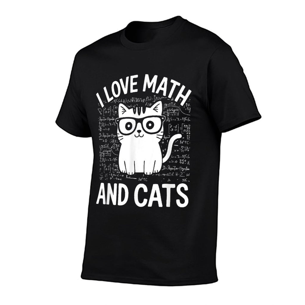Funny Math And Cats Apparel for Teachers Students Cat Lovers  Slim-fit Cut T-Shirt