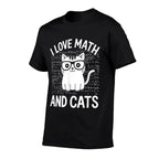 Funny Math And Cats Apparel for Teachers Students Cat Lovers  Slim-fit Cut T-Shirt