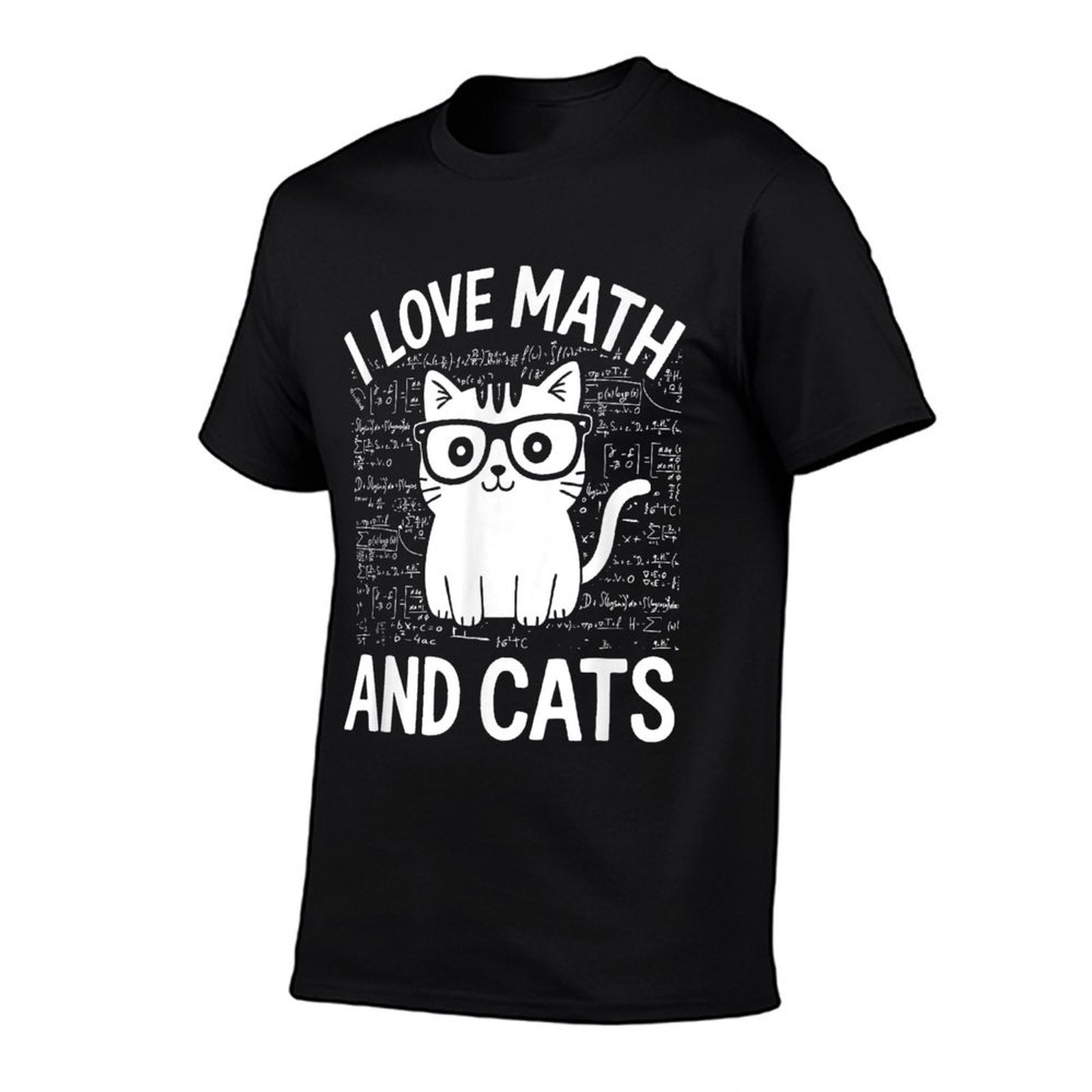 Funny Math And Cats Apparel for Teachers Students Cat Lovers  Slim-fit Cut T-Shirt