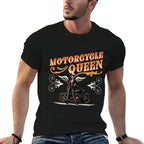 Motorcycle Queen Vintage Motorbike Lady Biker Girl Women  Stretchy T-Shirt