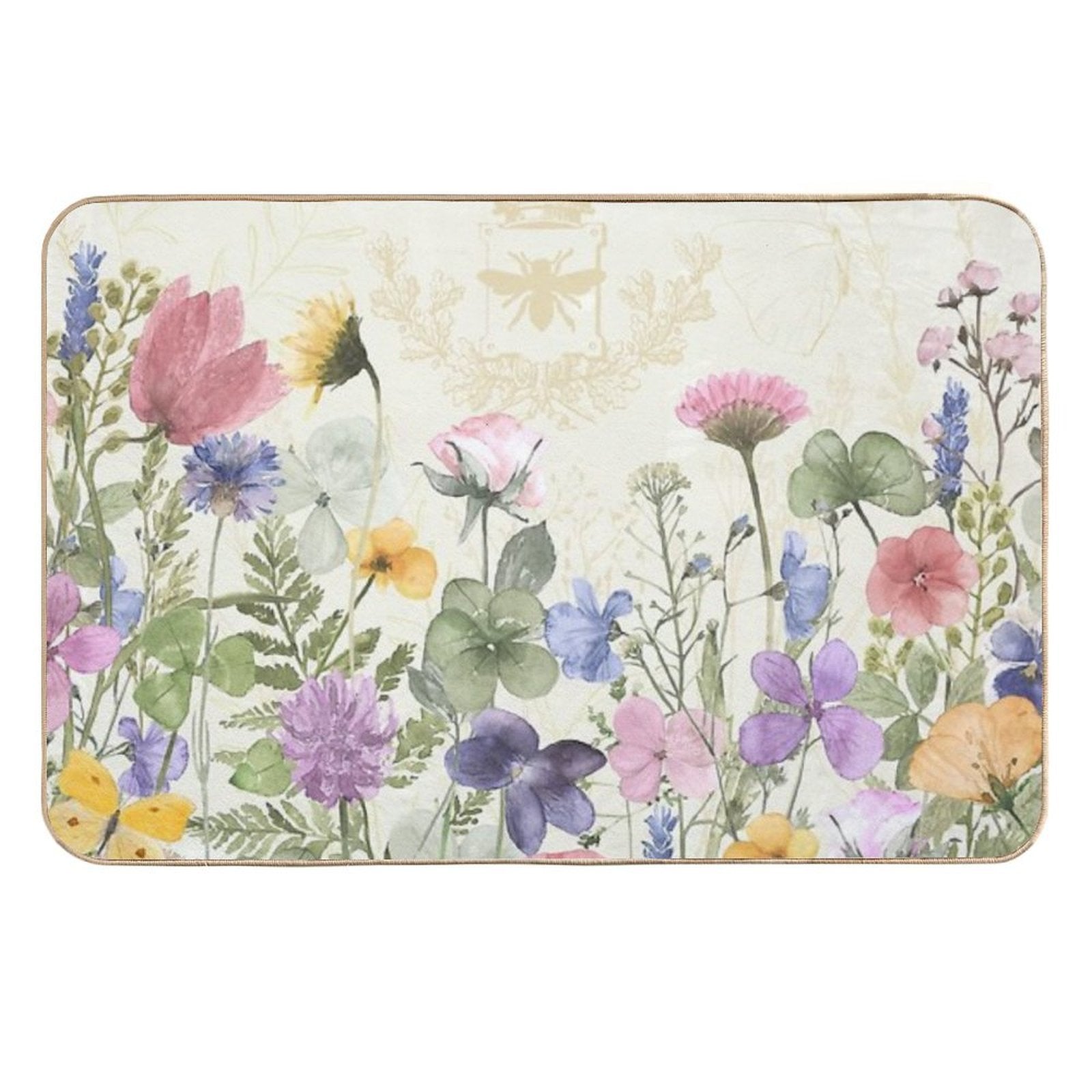 Summer Honey Wild Garden Flowers Nature Floral Art  Versatile Bath Mat