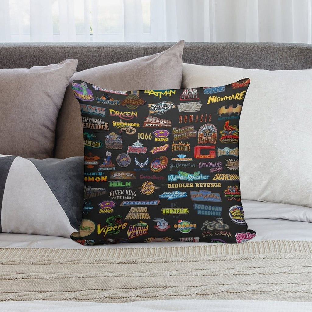 Roller Coasters Soft Easy Maintenance Throw Pillow