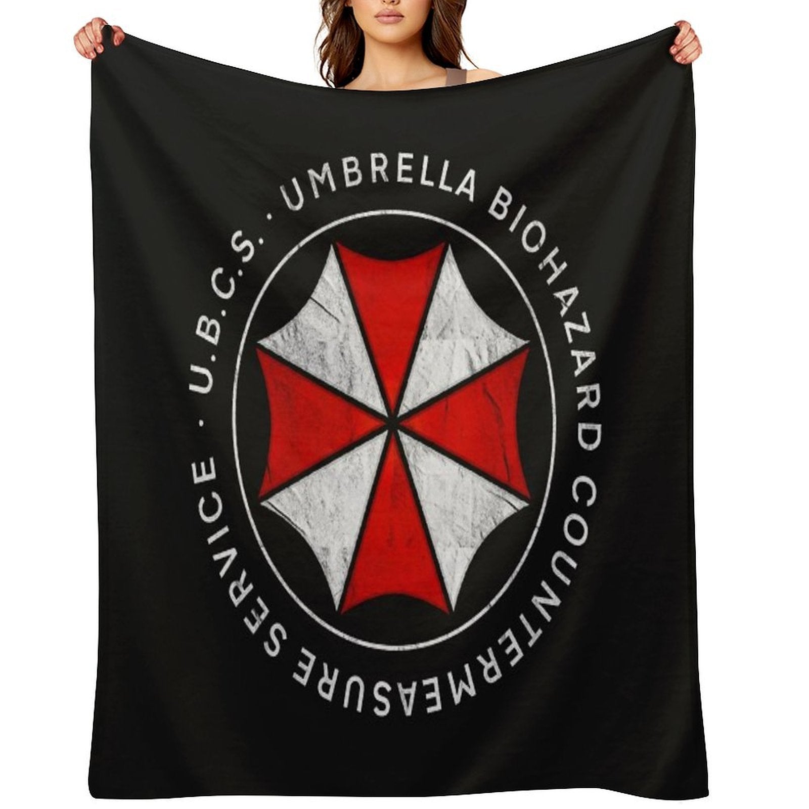 Umbrella Biohazard Countermeasure Service  Resident Evil 3 Plush Throw Blanket