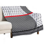 Shibori Japanese Geometric Motif Patchwork Anti-pilling Throw Blanket