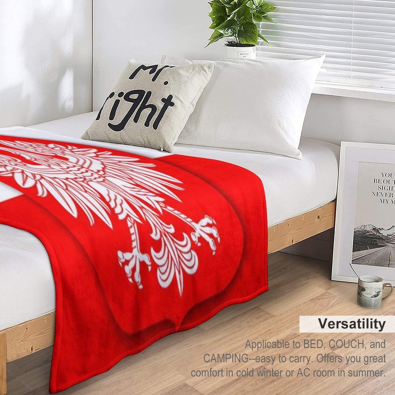 Poland Polska Polish Flag Versatility Throw Blanket