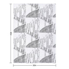 Imagine Birds with Long Legs Bw Easy Care Throw Blanket