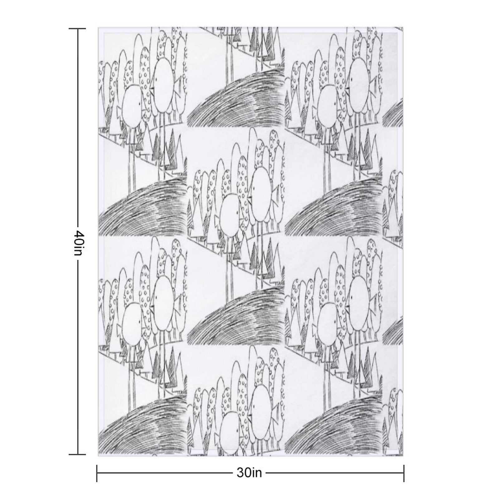 Imagine Birds with Long Legs Bw Easy Care Throw Blanket