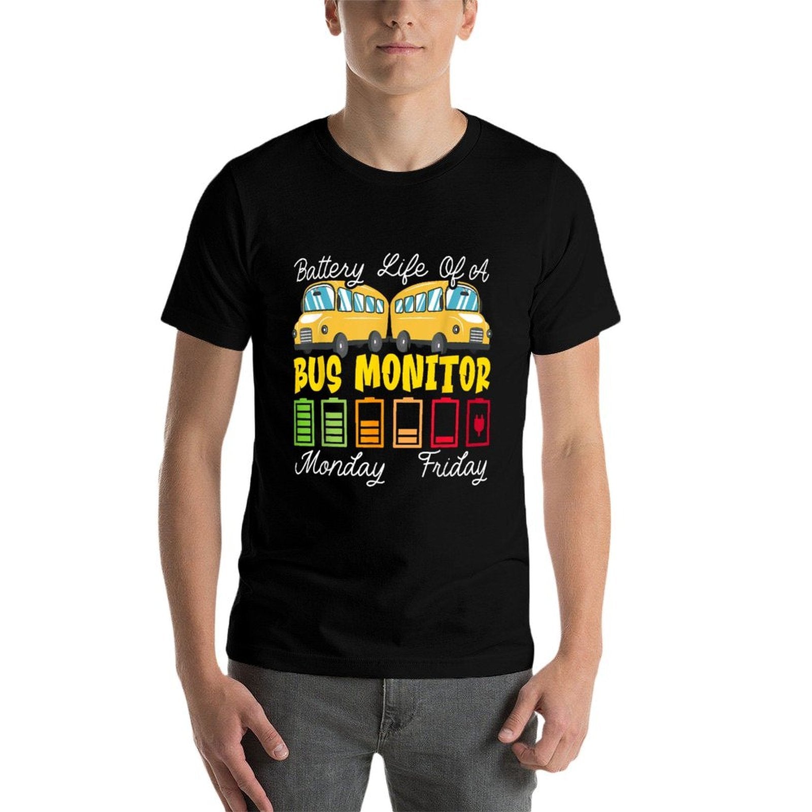 School Bus Monitor Bus Aide Attendant Bus Monitor  Wrinkle-resistant T-Shirt