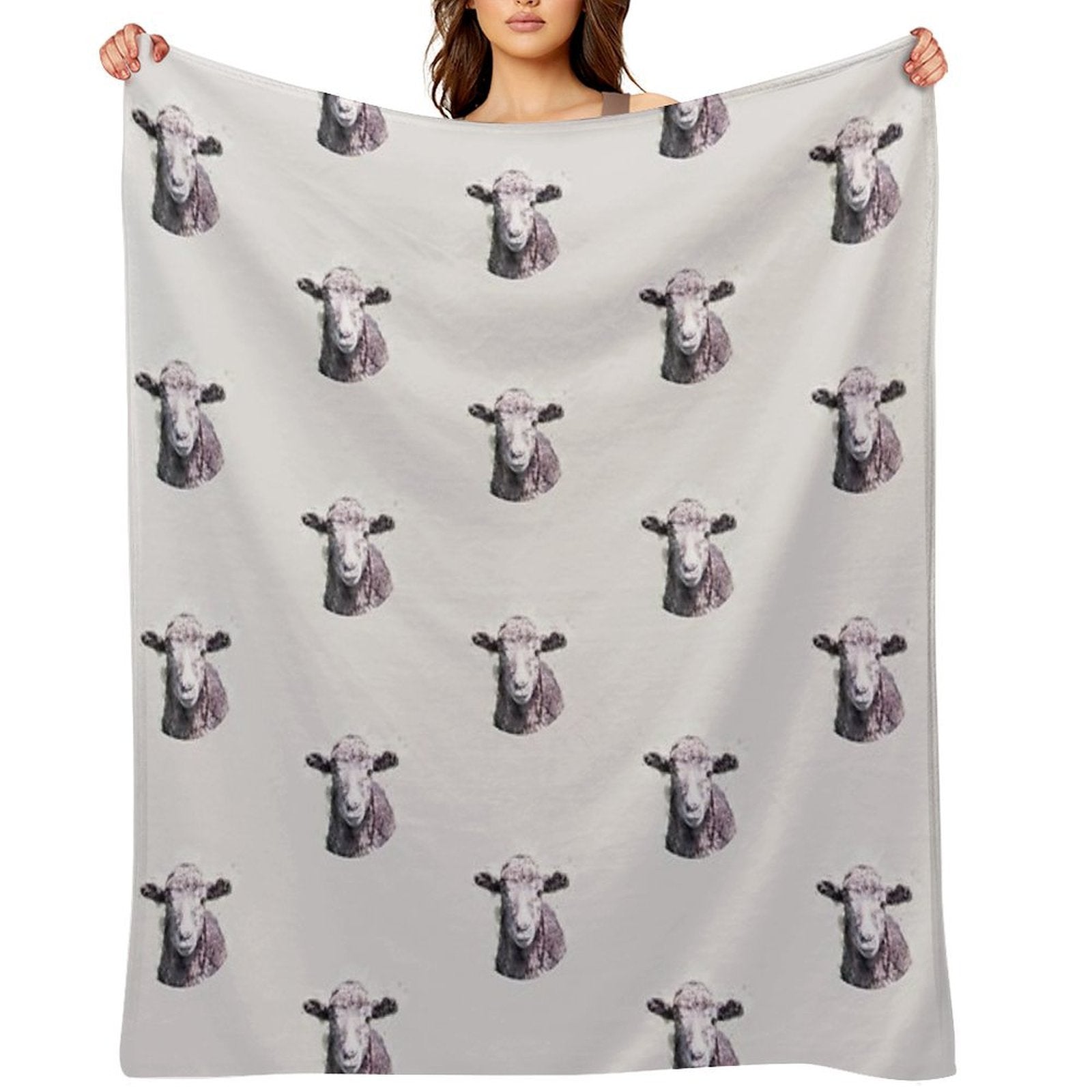 Herdwick Lamb (Lake District Sheep) Watercolour Compact Throw Blanket