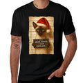 Funny Christmas Cat- Cute Siamese Santa Hat  Versatile T-Shirt