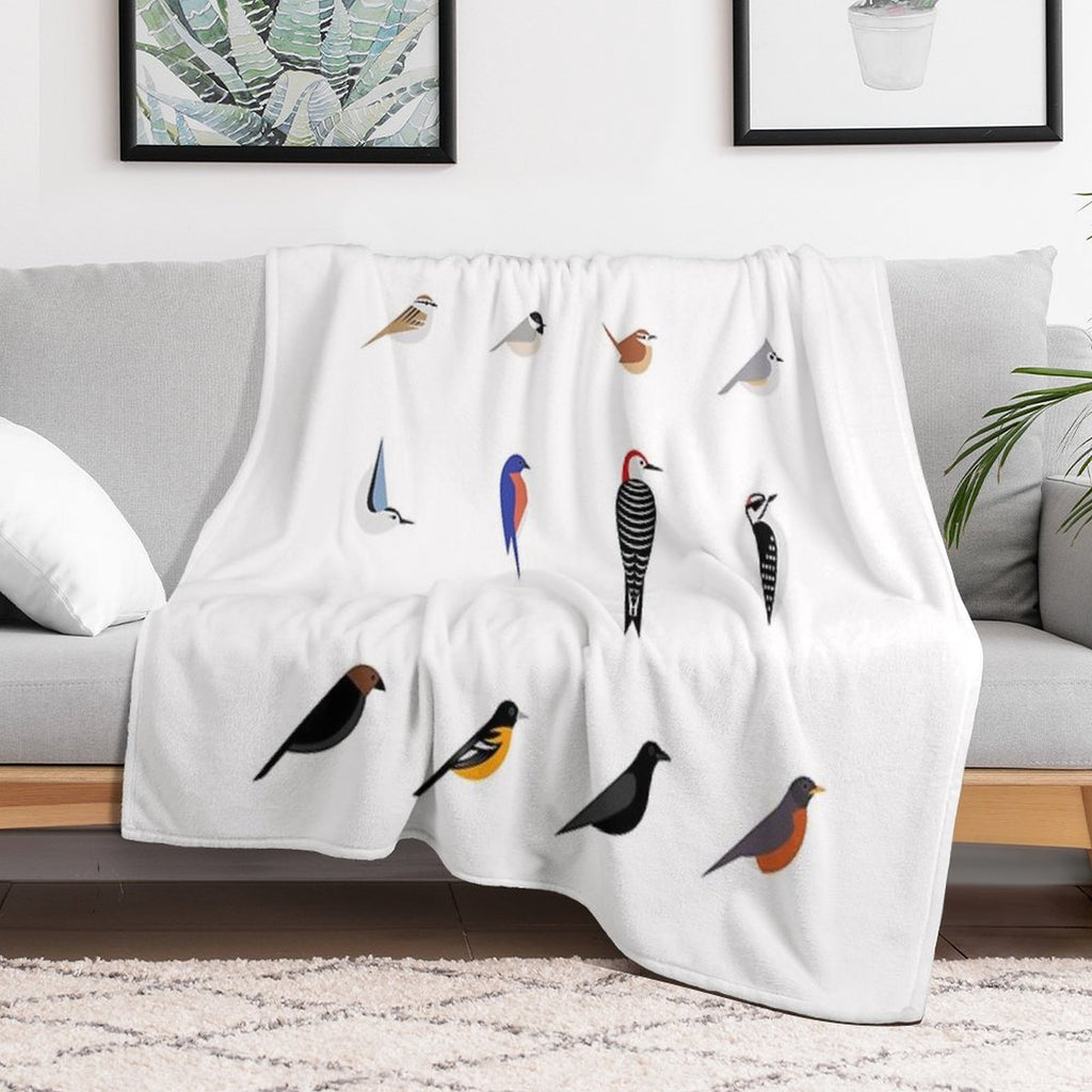 Common Backyard Birds of North America Lightweight Throw Blanket