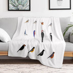 Common Backyard Birds of North America Lightweight Throw Blanket