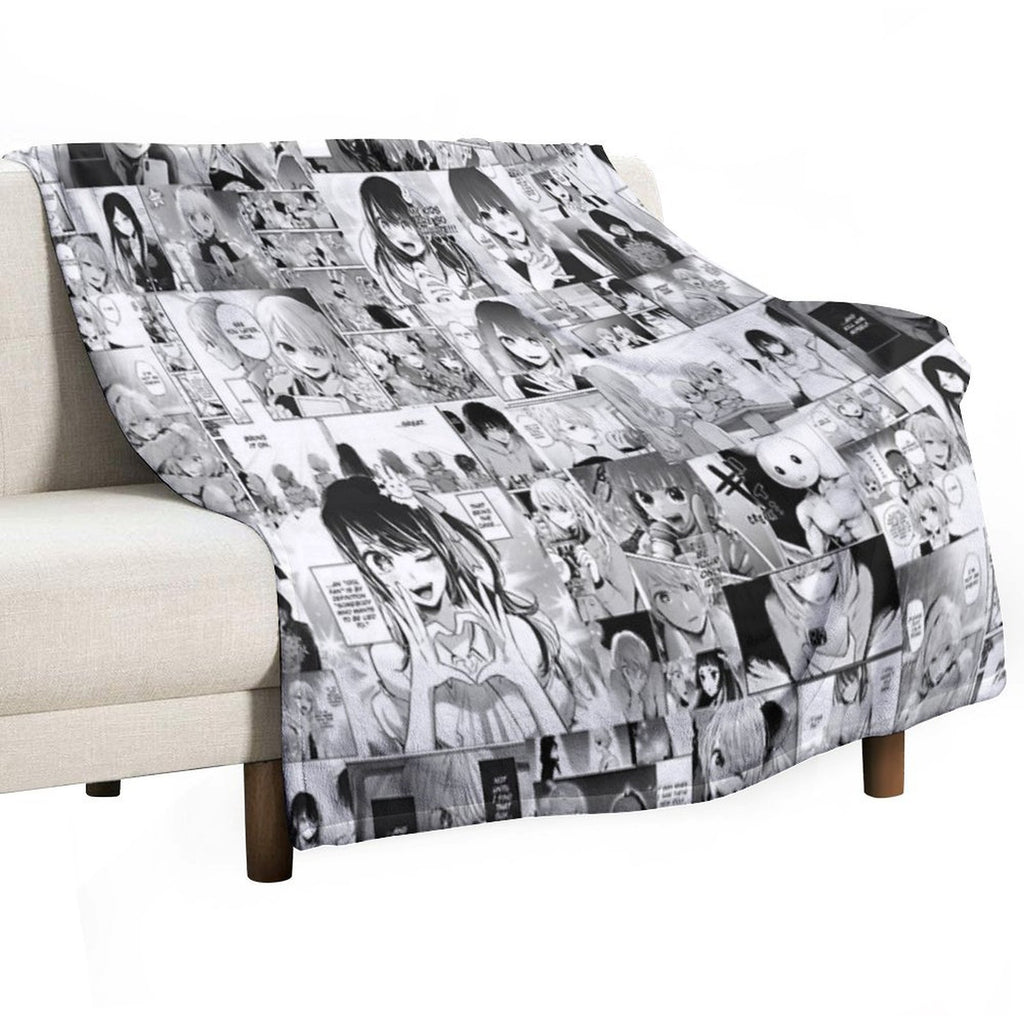 Idol Manga Collage Machine-washable Throw Blanket
