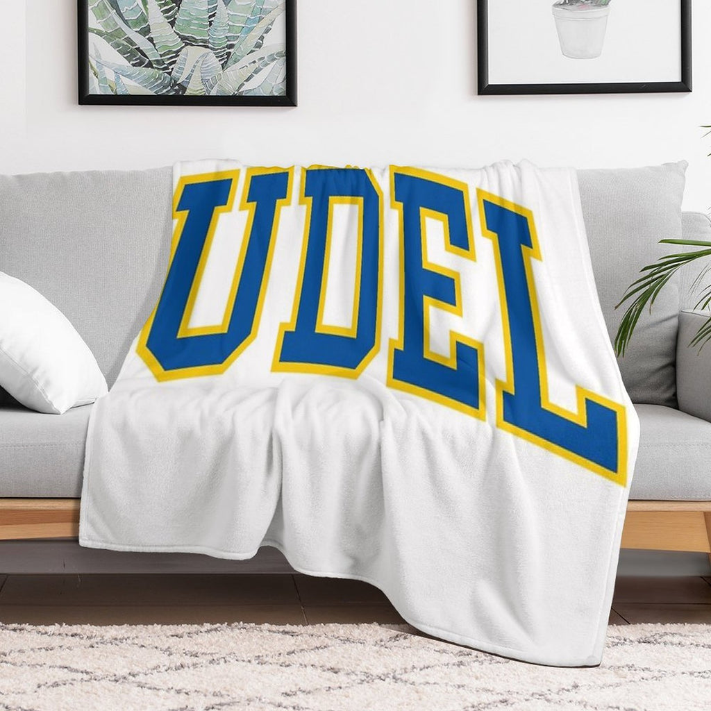 Udel - College Font Curved Quick-dry Throw Blanket