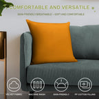 PLAIN SOLID TANGERINE -OVER 100 SHADES OF ORANGE ON OZCUSHIONS Soft Warmth Comfort Throw Pillow
