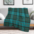 Munster Irish Tartan Plush Throw Blanket