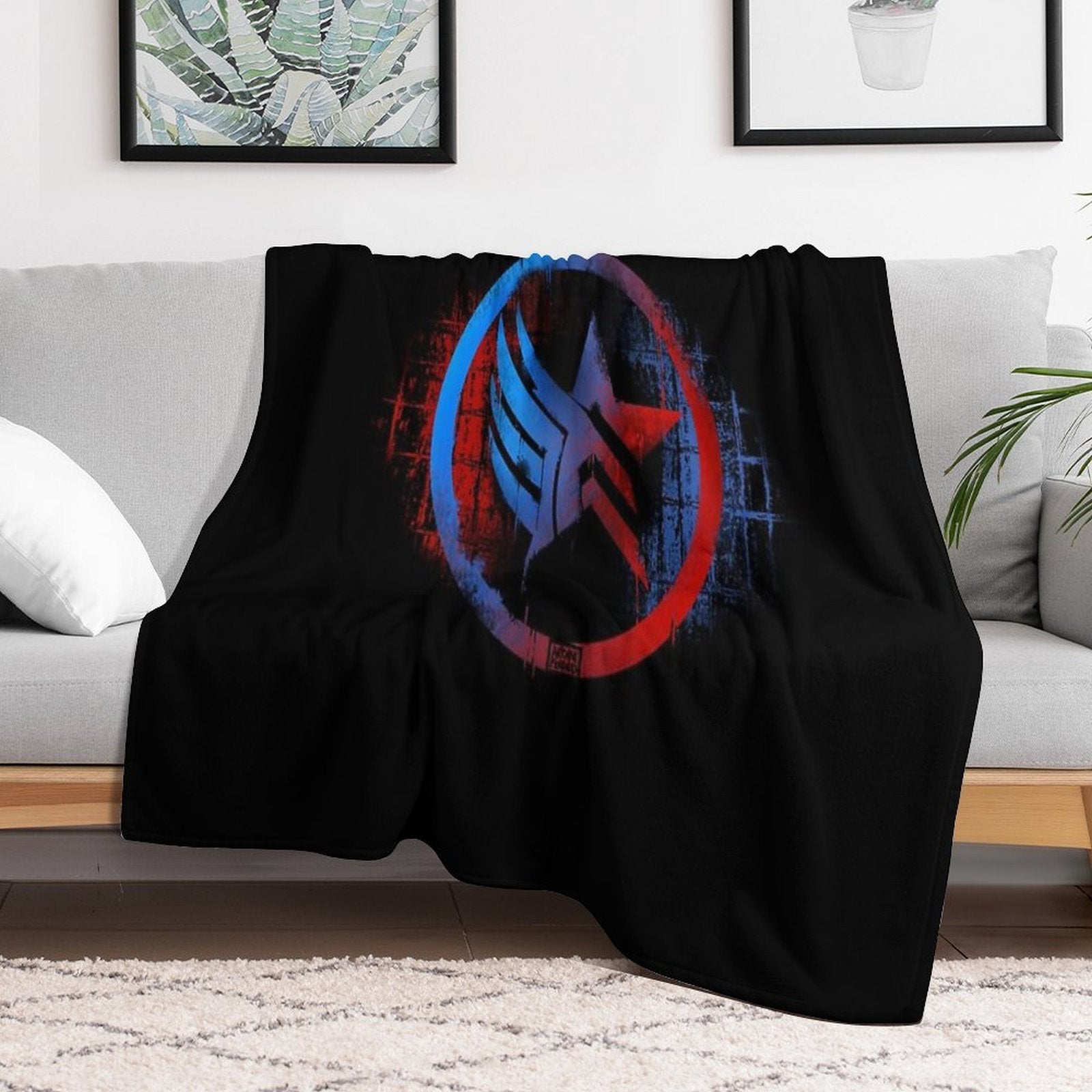 Mass Effect Paragon Renegade Compact Throw Blanket