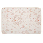 Moons And Suns Pattern  Multi-Purpose Bath Mat
