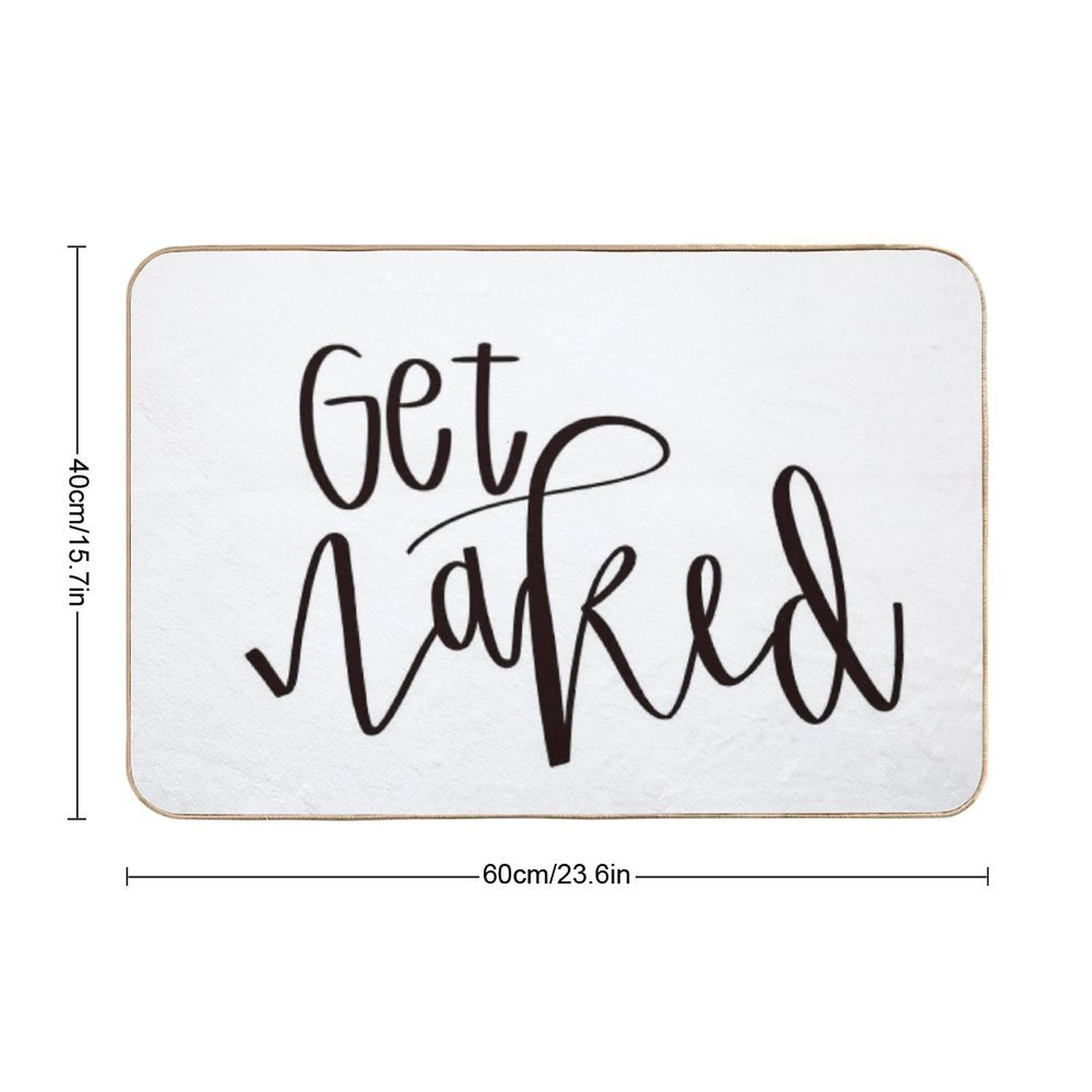 Get Naked Bathroom Decor  Long-Lasting Bath Mat