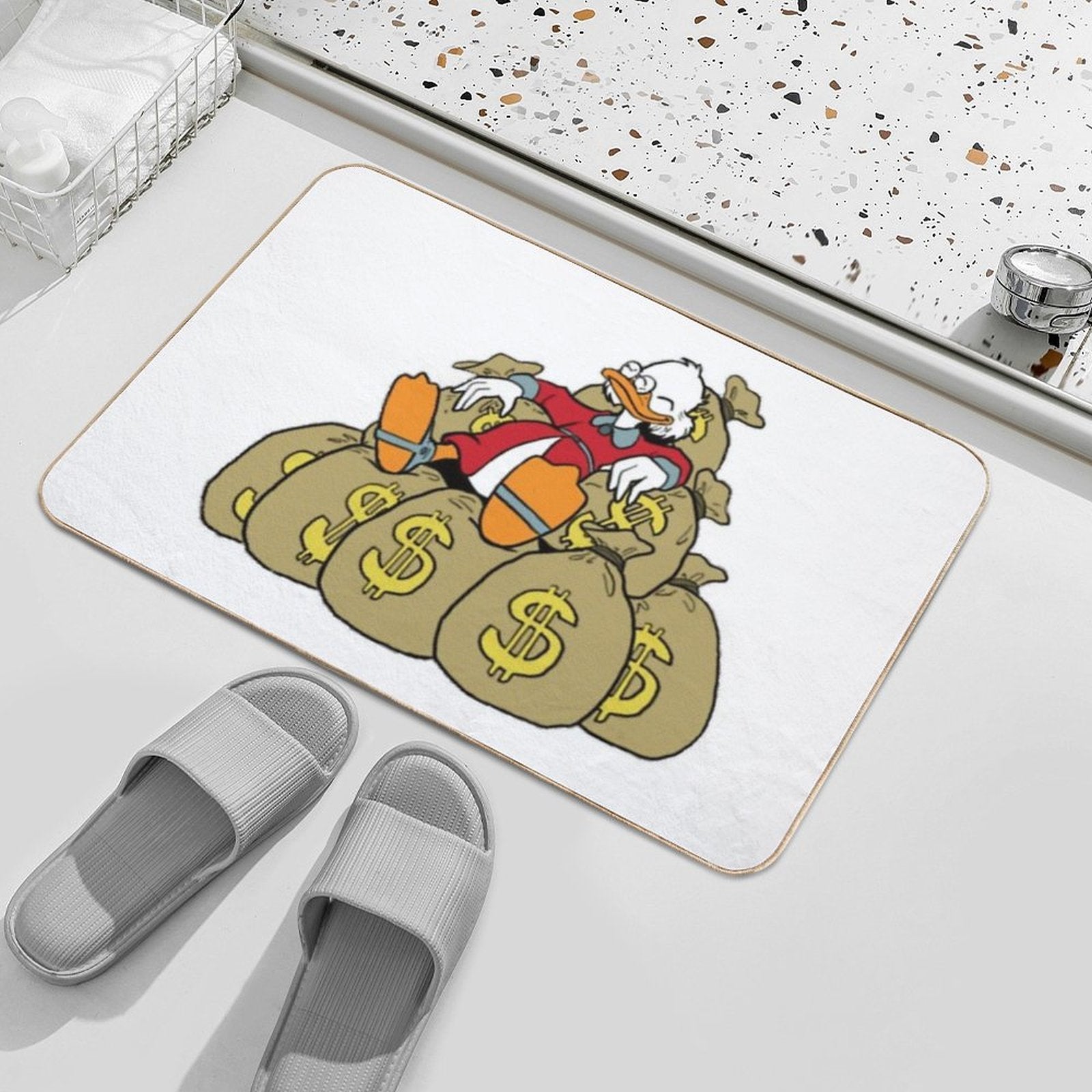 Picsou Art Drawing  Pet-Safe Bath Mat