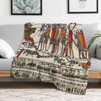 THE BAYEUX TAPESTRY ,BATTLE OF HASTINGS ,NORMAN KNIGHTS Quick-dry Throw Blanket