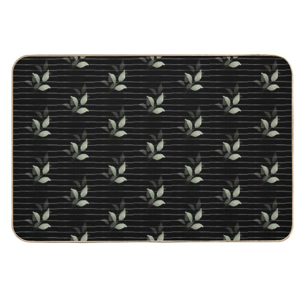 Flowers on Stripes  Multi-Purpose Bath Mat