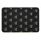 Flowers on Stripes  Multi-Purpose Bath Mat