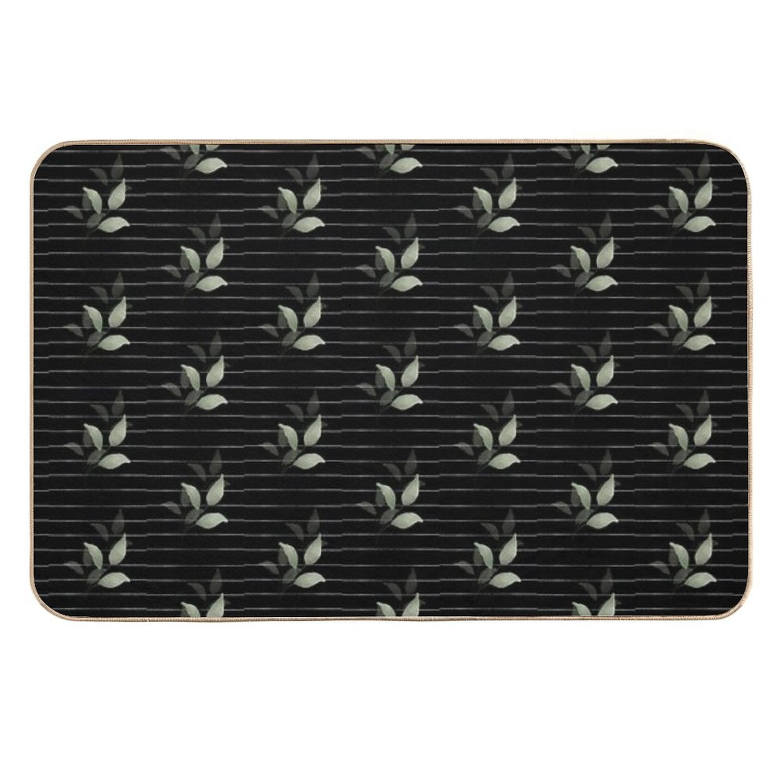 Flowers on Stripes  Multi-Purpose Bath Mat